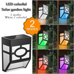 Set 4 Lampi Solare Led pentru Gradina, Flippy, Model Geometric, 11.8 x 8.6 x 5 cm, Buton On-Off, Lumina Multicolora,