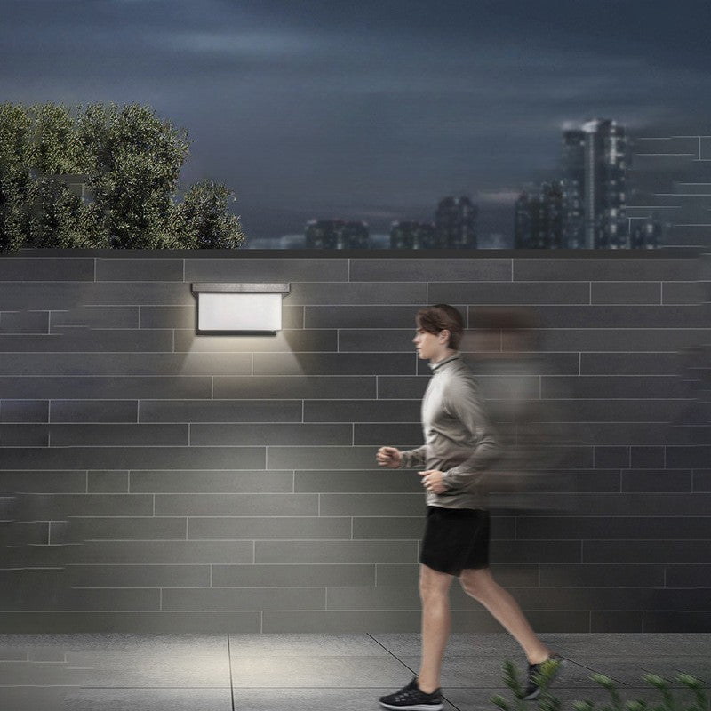 Aplica Solara De Exterior LED Flippy, 13.5 cm x 8 cm, 150 Lumeni 60 LED 18W, IP65, 3 trepte de lumina, Senzor de