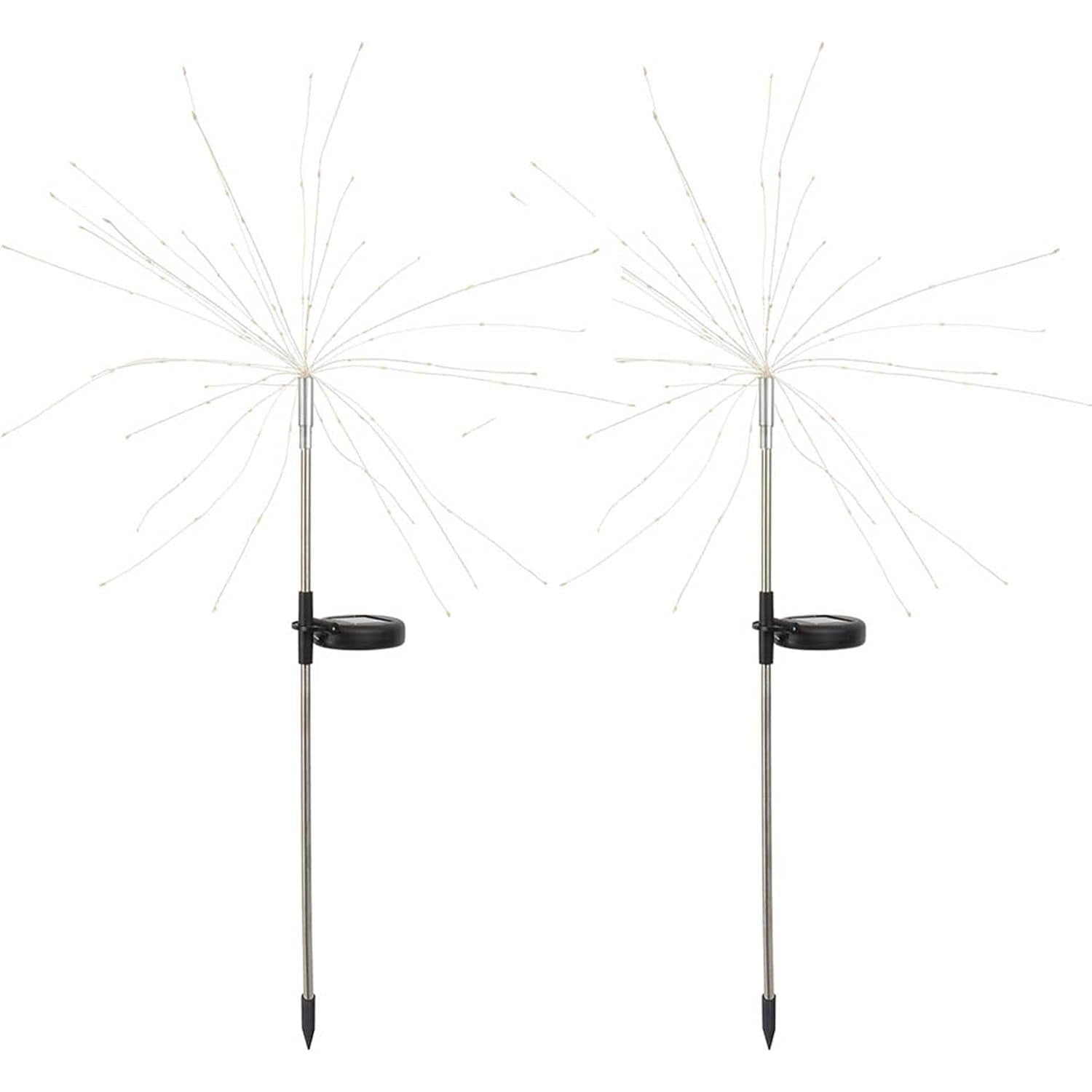 Lampa Solara, Flippy, Decor Gradina, Model Fireworks/Artificii, din Sarma de Cupru, 120 LED-uri, 55W, 90 cm, Alb Rece