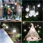 Lampa Solara Flippy, LED, Tip Candelabru Mic, Cu Bila Din Sticla Crapata, Exterioara, Impermeabila, Iluminare 6-12 H,