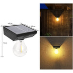 Lampa solara Flippy, pentru exterior, tip bec, rezistenta la apa IP65, material ABS, baterie 3.7V, 1200 mah, 9.5 x 11