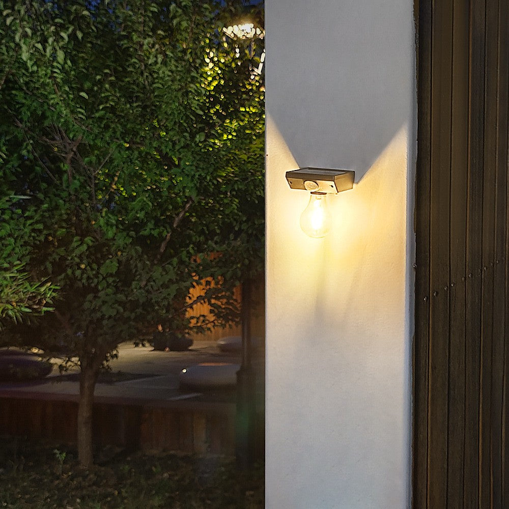 Lampa solara Flippy, pentru exterior, tip bec, rezistenta la apa IP65, material ABS, baterie 3.7V, 1200 mah, 9.5 x 11