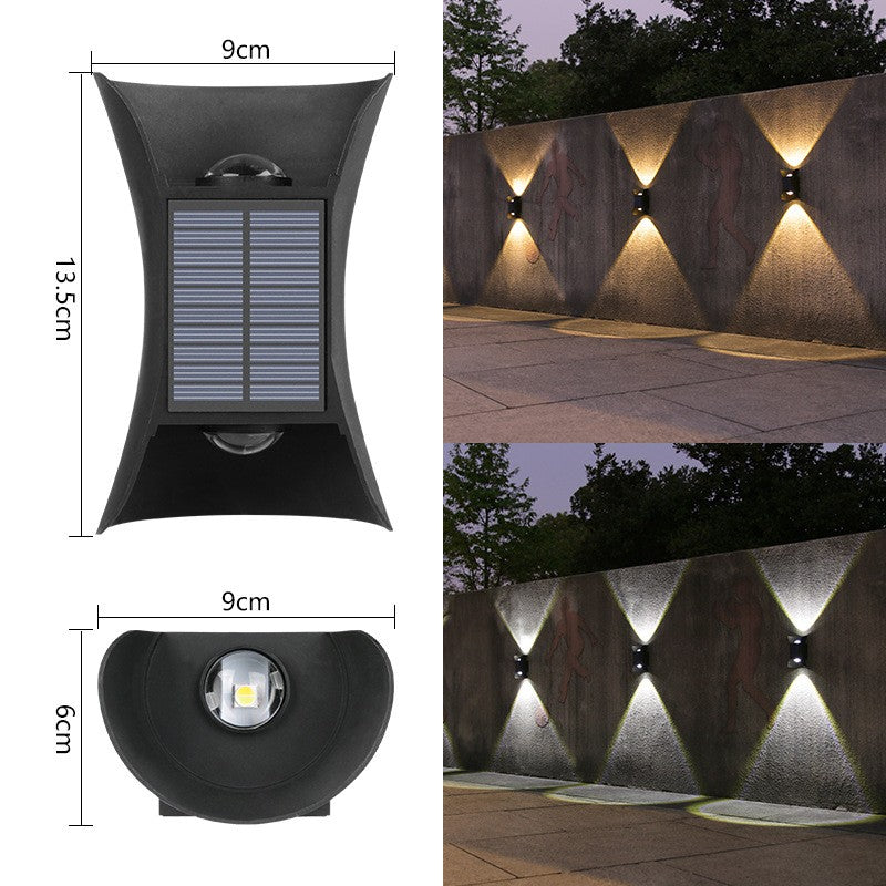 Lampa solara LED bidirectionala bicolora Flippy, comutator culoare led, IP65, rezistent la apa, baterie 1.5 V, 400mah,