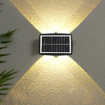 Lampa solara LED bidirectionala dreptunghiulara pentru perete Flippy, 20.5x10 cm, 6 LED-uri, 5.5V, ABS, 500mAh,
