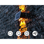 Lampa solara LED bidirectionala dreptunghiulara pentru perete Flippy, 20.5x10 cm, 6 LED-uri, 5.5V, ABS, 500mAh,