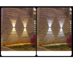 Lampa solara LED bidirectionala Flippy, cu panou ajustabil, comutator culoare lumina, pentru perete, scari, gradina,