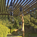 Lampa Solara LED Decorativa sub forma de Bulb, pentru exterior, suspendata, IP65, Ultron Transparent, lumina calda,