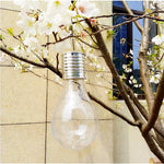 Lampa Solara LED Decorativa sub forma de Bulb, pentru exterior, suspendata, IP65, Ultron Transparent, lumina rece,