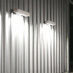 Lampa solara LED dreptunghiulara pentru perete Flippy, 18 x 7 cm, senzor miscare, 6V, ABS, 2200mAh, rezistent la apa,