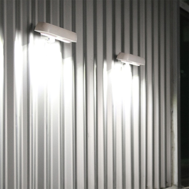 Lampa solara LED dreptunghiulara pentru perete Flippy, 18 x 7 cm, senzor miscare, 6V, ABS, 2200mAh, rezistent la apa,