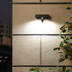 Lampa solara LED dreptunghiulara pentru perete Flippy, 18 x 7 cm, senzor miscare, 6V, ABS, 2200mAh, rezistent la apa,