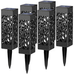 Lampa solara LED, Flippy, Set 6 Bucati, Tip Felinar, pentru Gradina, Inaltime 30.2 cm, putere 0.2W, 1.2V, 600mAh,