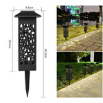 Lampa solara LED, Flippy, Set 6 Bucati, Tip Felinar cu Acoperis, pentru Gradina, Inaltime 30.2 cm, putere 0.2W, 1.2V,