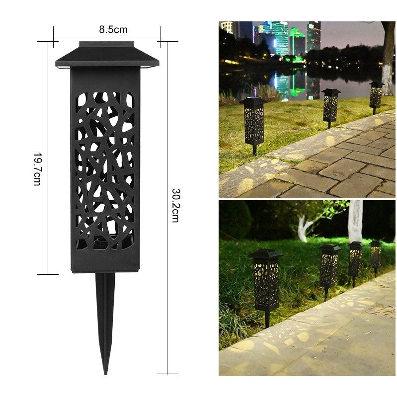 Lampa solara LED, Flippy, Set 6 Bucati, Tip Felinar cu Acoperis, pentru Gradina, Inaltime 30.2 cm, putere 0.2W, 1.2V,