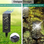 Lampa solara LED, Flippy, Set 6 Bucati, Tip Felinar cu Acoperis, pentru Gradina, Inaltime 30.2 cm, putere 0.2W, 1.2V,