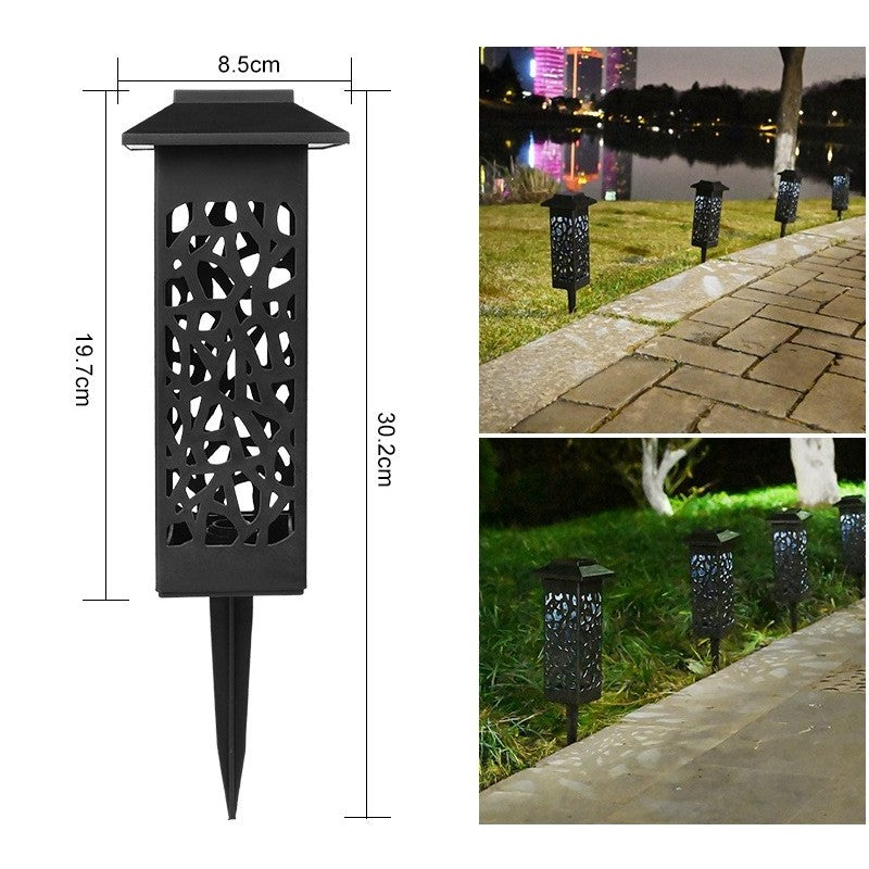 Lampa solara LED, Flippy, Set 6 Bucati, Tip Felinar cu Acoperis, pentru Gradina, Inaltime 30.2 cm, putere 0.2W, 1.2V,