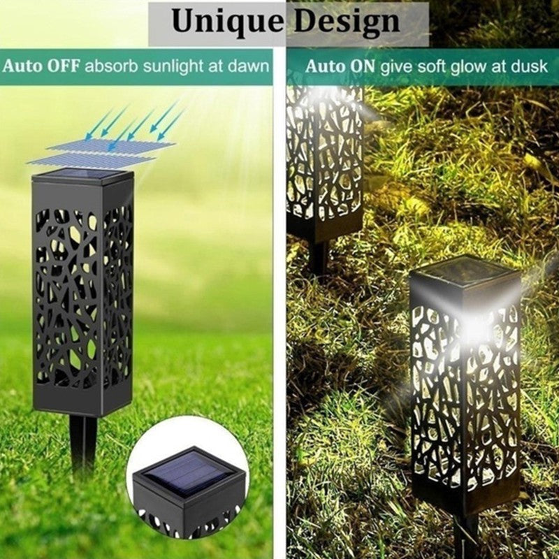Lampa solara LED, Flippy, Set 6 Bucati, Tip Felinar, pentru Gradina, Inaltime 30.2 cm, putere 0.2W, 1.2V, 600mAh,