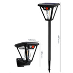 Lampa Solara LED, Flippy, Tip Felinar, pentru Perete/Sol, 10.8 x 12.3 x 46 cm, 3 Moduri, Lumina Calda, din ABS si PP,
