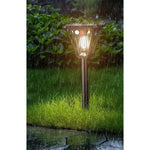 Lampa Solara LED, Flippy, Tip Felinar, pentru Perete/Sol, 10.8 x 12.3 x 46 cm, 3 Moduri, Lumina Calda, din ABS si PP,