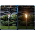 Lampa Solara LED, Flippy, Tip Felinar, pentru Perete/Sol, 10.8 x 12.3 x 46 cm, 3 Moduri, Lumina Calda, din ABS si PP,