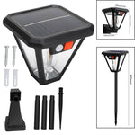 Lampa Solara LED, Flippy, Tip Felinar, pentru Perete/Sol, 10.8 x 12.3 x 46 cm, 3 Moduri, Lumina Calda, din ABS si PP,