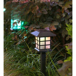 Set 2 Lampi Solare Led pentru Gradina, Flippy, Tip felinar, 38 cm, 8.6x8.6 cm, Buton On-Off, Alb cald, Negru/Alb