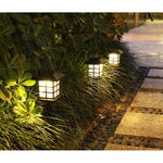 Set 2 Lampi Solare Led pentru Gradina, Flippy, Tip felinar, 38 cm, 8.6x8.6 cm, Buton On-Off, Alb cald, Negru/Alb
