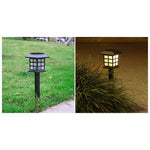 Set 2 Lampi Solare Led pentru Gradina, Flippy, Tip felinar, 38 cm, 8.6x8.6 cm, Buton On-Off, Alb cald, Negru/Alb