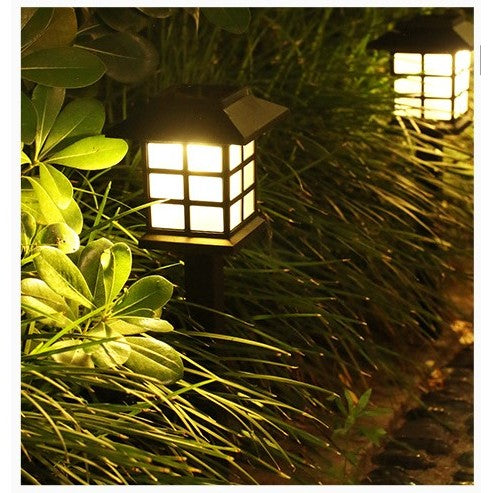 Set 2 Lampi Solare Led pentru Gradina, Flippy, Tip felinar, 38 cm, 8.6x8.6 cm, Buton On-Off, Alb cald, Negru/Alb