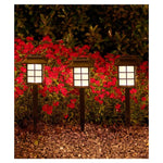 Set 2 Lampi Solare Led pentru Gradina, Flippy, Tip felinar, 38 cm, 8.6x8.6 cm, Buton On-Off, Alb cald, Negru/Alb