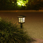 Set 2 Lampi Solare Led pentru Gradina, Flippy, Tip felinar, 38 cm, 8.6x8.6 cm, Buton On-Off, Alb cald, Negru/Alb