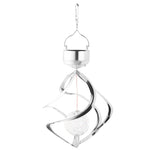 Lampa solara LED RGB spirala pentru gradina/terasa Flippy, se roteste de la vant, 35 x 5.5 cm, rezistenta la apa, 2V,