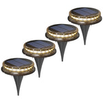 Lampa solara LED Set 4 Bucati, Flippy, Tip Spot pentru Gradina, 8 LED-uri, ABS si Policarbonat, Baterie 1.2V, 600mah,