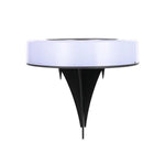 Set 4 Lampi Solare Led pentru Gradina, Flippy, Model Cerc, 10.5 x 2.4 cm, Buton On-Off, Alb Rece, Negru/Alb