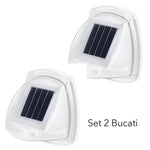 Lampa Solara LED pentru Gradina, Flippy, Set 2 Bucati, Tip Aplica pe Perete, 8.5 x 9 cm, 2V, ABS, 600mAh, Rezistent la