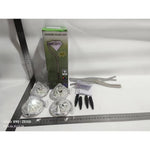 Lampa solara LED pentru Gradina, Flippy, Set 4 Bucati, Tip Diamant, Inaltime 30 x 9 cm, 2V, ABS, 600mAh, Lumina Alb