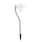 Lampa solara LED pentru Gradina, Flippy, Set 4 Bucati, Tip Diamant, Inaltime 30 x 9 cm, 2V, ABS, 600mAh, Lumina Alb