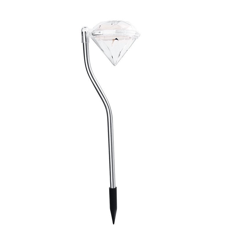 Lampa solara LED pentru Gradina, Flippy, Set 4 Bucati, Tip Diamant, Inaltime 30 x 9 cm, 2V, ABS, 600mAh, Lumina Alb