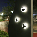 Set 4 Lampi Solare Led pentru Gradina, Flippy, Model Laba de Urs, 14 x 13 x 3 cm, Buton On-Off, Alb cald, Negru/Alb