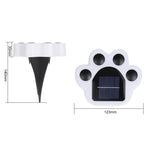 Set 4 Lampi Solare Led pentru Gradina, Flippy, Model Laba de Urs, 14 x 13 x 3 cm, Buton On-Off, Alb Rece, Negru/Alb