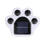 Set 4 Lampi Solare Led pentru Gradina, Flippy, Model Laba de Urs, 14 x 13 x 3 cm, Buton On-Off, Alb Rece, Negru/Alb
