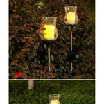 Lampa solara LED tip Lalea pentru gradina Flippy, inaltime 55 cm, material sticla si ABS, 2V, ABS, 600mAh, alb cald