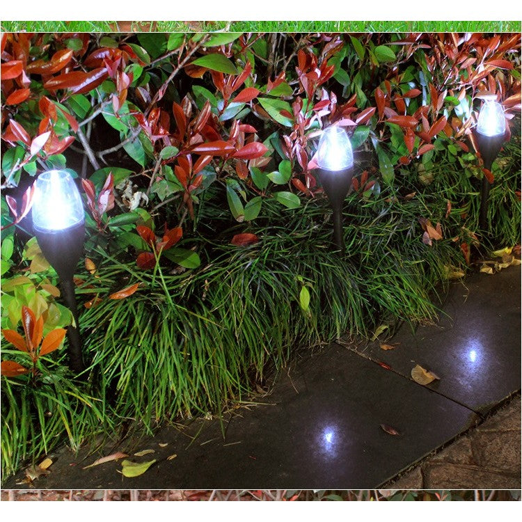 Lampa solara LED pentru gradina, Flippy, Set 10 Bucati, Tip Pahar de Vin, Inaltime 37.5 cm, efect de flacara, PVC si