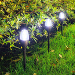 Lampa solara LED pentru gradina, Flippy, Set 10 Bucati, Tip Pahar de Vin, Inaltime 37.5 cm, efect de flacara, PVC si
