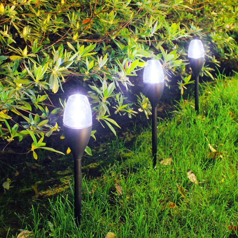 Lampa solara LED pentru gradina, Flippy, Set 10 Bucati, Tip Pahar de Vin, Inaltime 37.5 cm, efect de flacara, PVC si