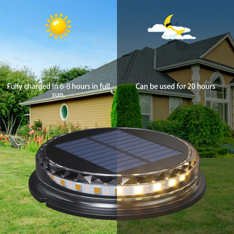 Lampa solara LED Set 4 Bucati, Flippy, Tip Spot pentru Gradina, 8 LED-uri, ABS si Policarbonat, Baterie 1.2V, 600mah,