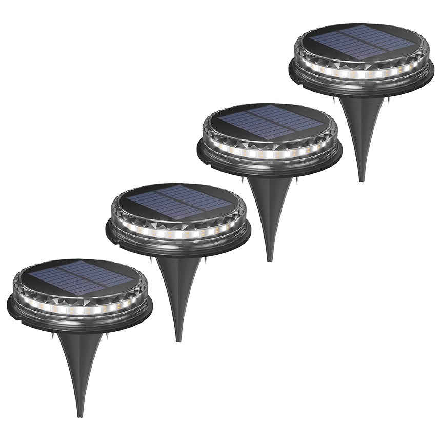 Lampa solara LED Set 4 Bucati, Flippy, Tip Spot pentru Gradina, 8 LED-uri, ABS si Policarbonat, Baterie 1.2V, 600mah,