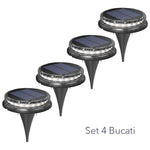 Lampa solara LED Set 4 Bucati, Flippy, Tip Spot pentru Gradina, 8 LED-uri, ABS si Policarbonat, Baterie 1.2V, 600mah,