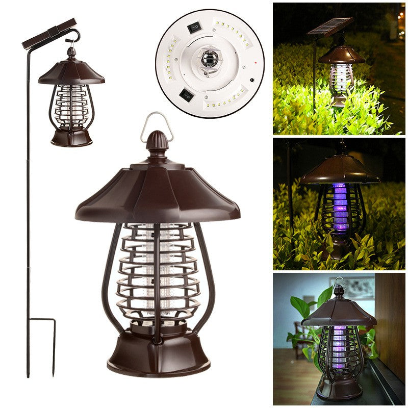 Lampa solara pentru gradina, anti-insecte, tantari, muste, UV, LED, material ABS, putere 5W, 1.2 V, autonomie 8 ore, 2