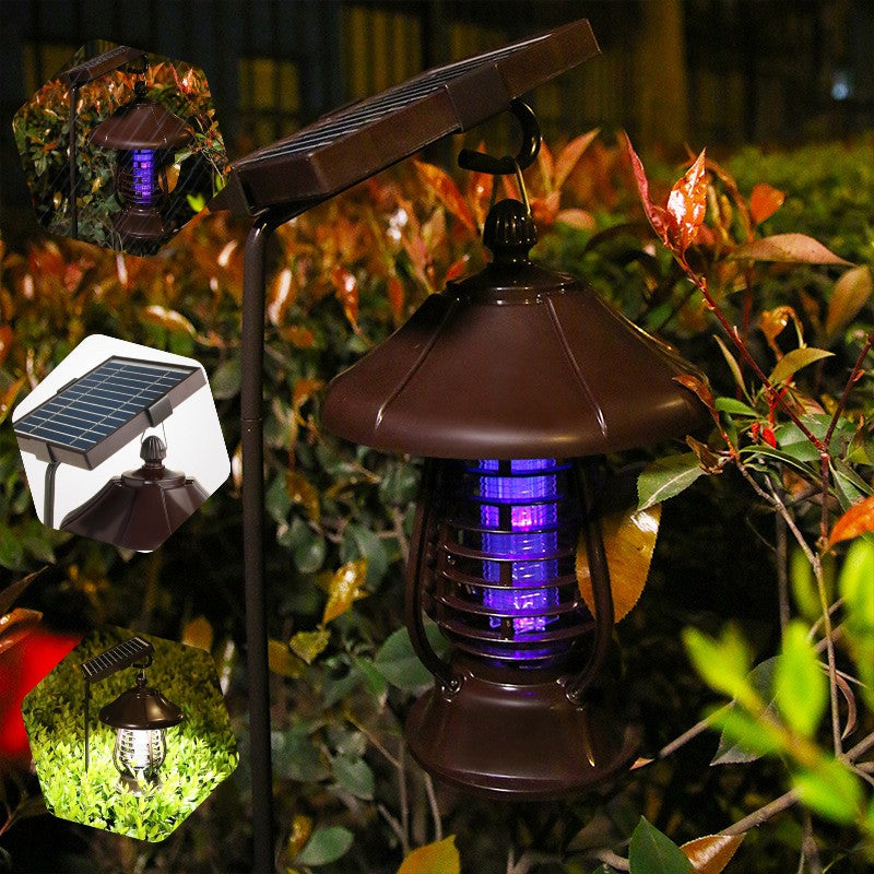 Lampa solara pentru gradina, anti-insecte, tantari, muste, UV, LED, material ABS, putere 5W, 1.2 V, autonomie 8 ore, 2